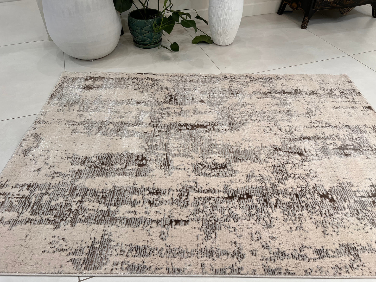Biv Winter Forest Indoor | Outdoor Area Rug, Gray & Silver