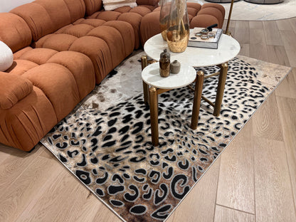 Devo Pensive Predator Area Rug, Platinum & Gray