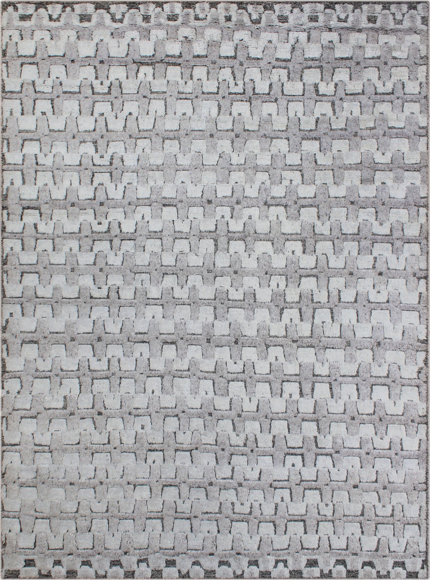 Finite Mosaics, Dancing Echoes Area Rug, Gray & Beige