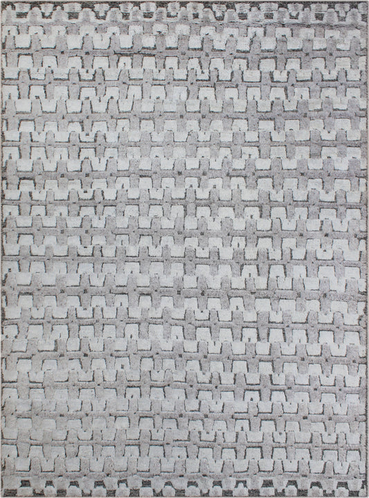 Finite Mosaics, Dancing Echoes Area Rug, Gray & Beige