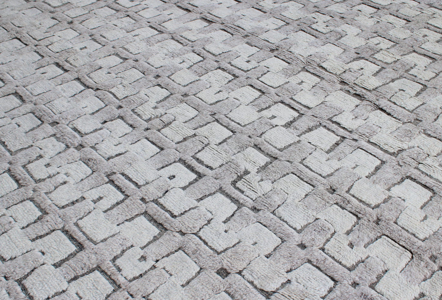 Finite Mosaics, Dancing Echoes Area Rug, Gray & Beige