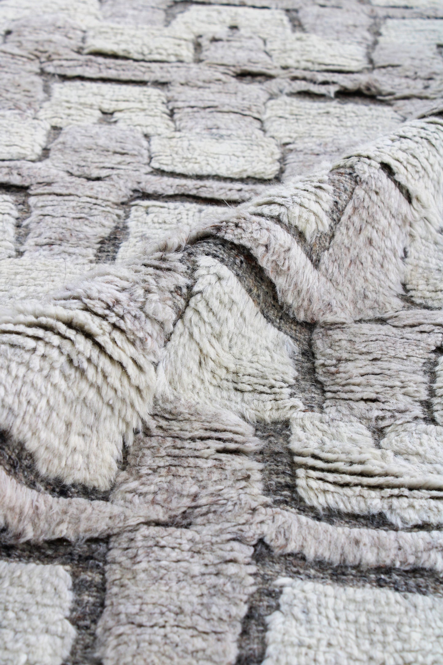 Finite Mosaics, Dancing Echoes Area Rug, Gray & Beige