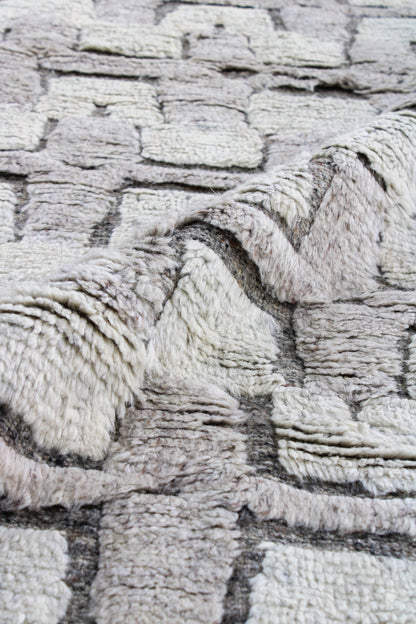 Finite Mosaics, Dancing Echoes Area Rug, Gray & Beige