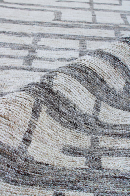 Finite Mosaics, Eternity Puzzle Area Rug, Ivory & Gray