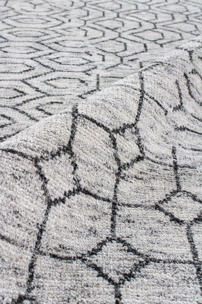 Finite Mosaics, Celestial Chimera Area Rug, Gray & Black