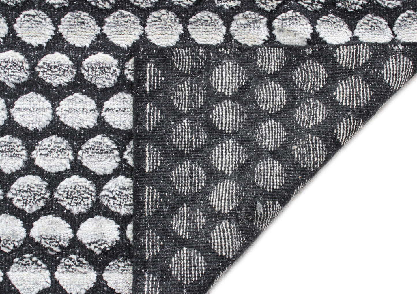 Finite Mosaics, Sedimentary Haze Area Rug, Black & Ivory
