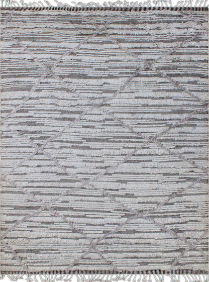 Finite Mosaics, Bound Echoes Area Rug, Gray & Beige