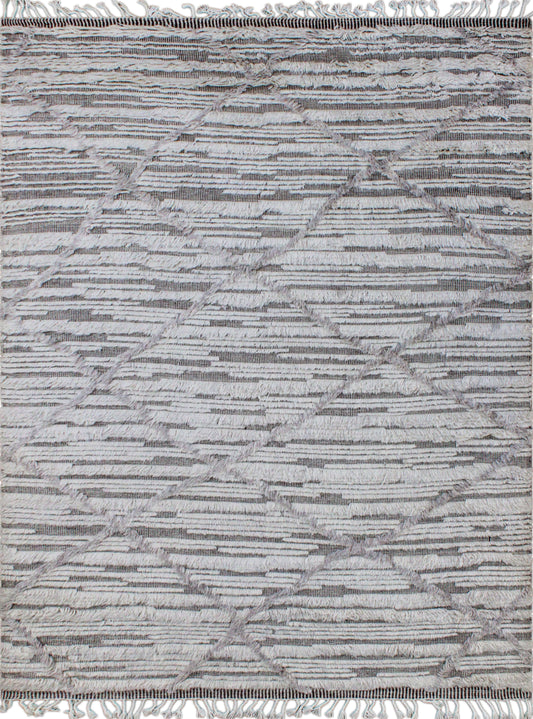 Finite Mosaics, Bound Echoes Area Rug, Gray & Beige