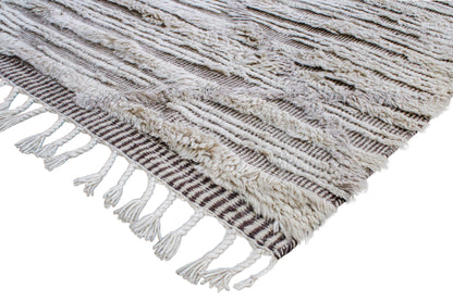 Finite Mosaics, Bound Echoes Area Rug, Gray & Beige