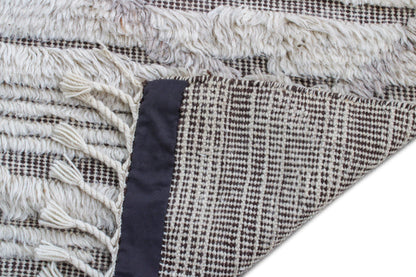 Finite Mosaics, Bound Echoes Area Rug, Gray & Beige