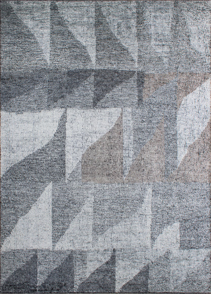 Finite Mosaics, Vanishing Sails Area Rug, Gray & Beige