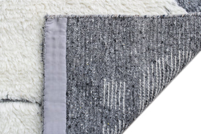 Finite Mosaics, Fractured Luster Area Rug, Ivory & Black