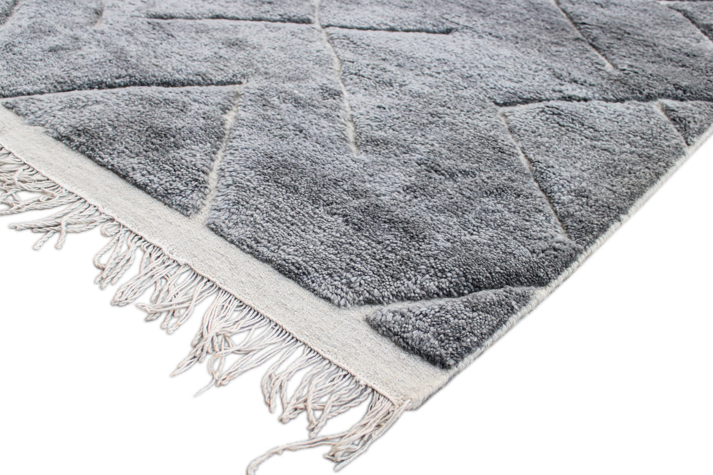 Finite Mosaics, Twisted Labyrinth Area Rug, Gray