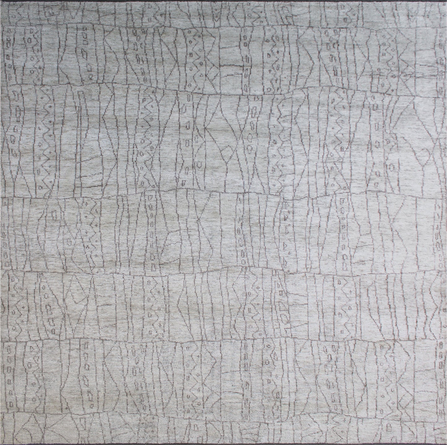 Finite Mosaics, Cryptic Enigma Area Rug, Ivory & Beige