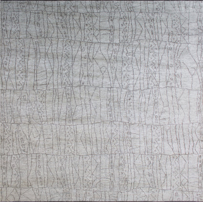 Finite Mosaics, Cryptic Enigma Area Rug, Ivory & Beige