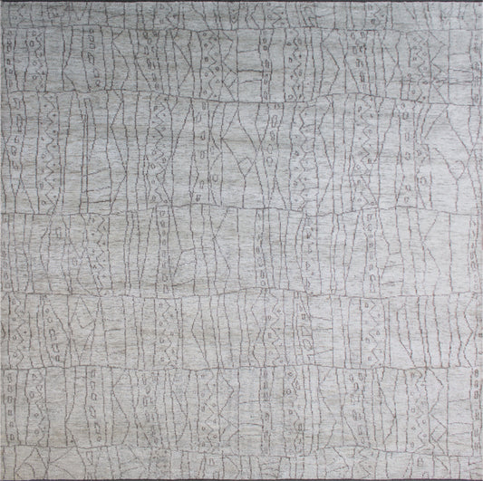 Finite Mosaics, Cryptic Enigma Area Rug, Ivory & Beige