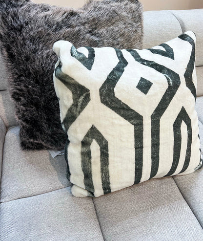 Angeleno Faux Chinchilla Fur Throw Pillow, Assorted Multicolor