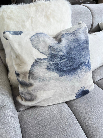 Angeleno Faux Chinchilla Fur Throw Pillow, Assorted Multicolor