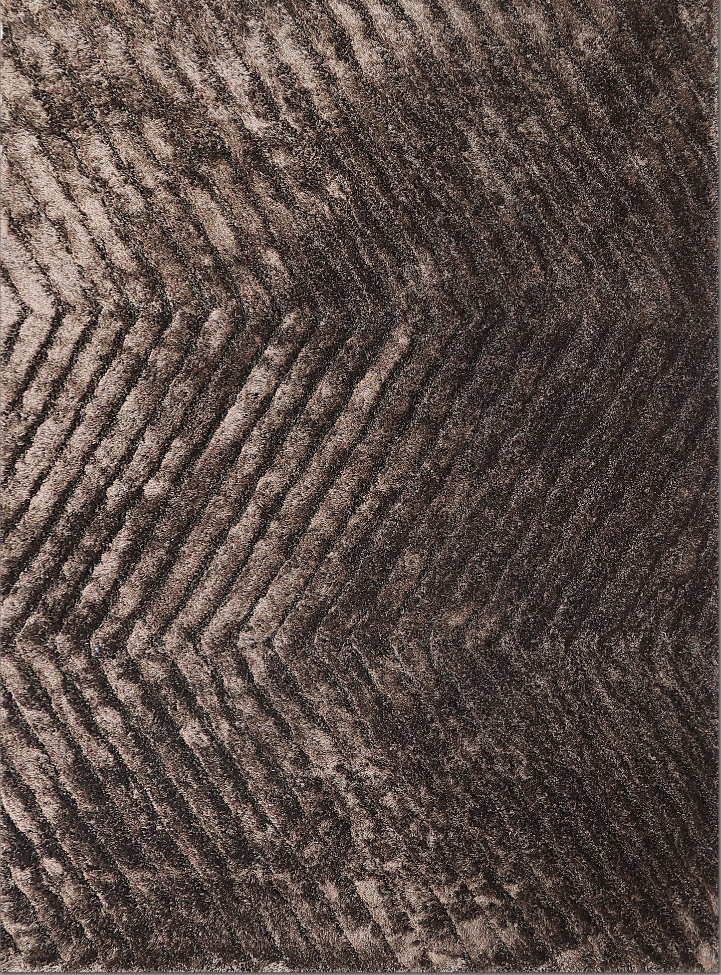 Finite Mosaics, Chevron Area Rug, Brown