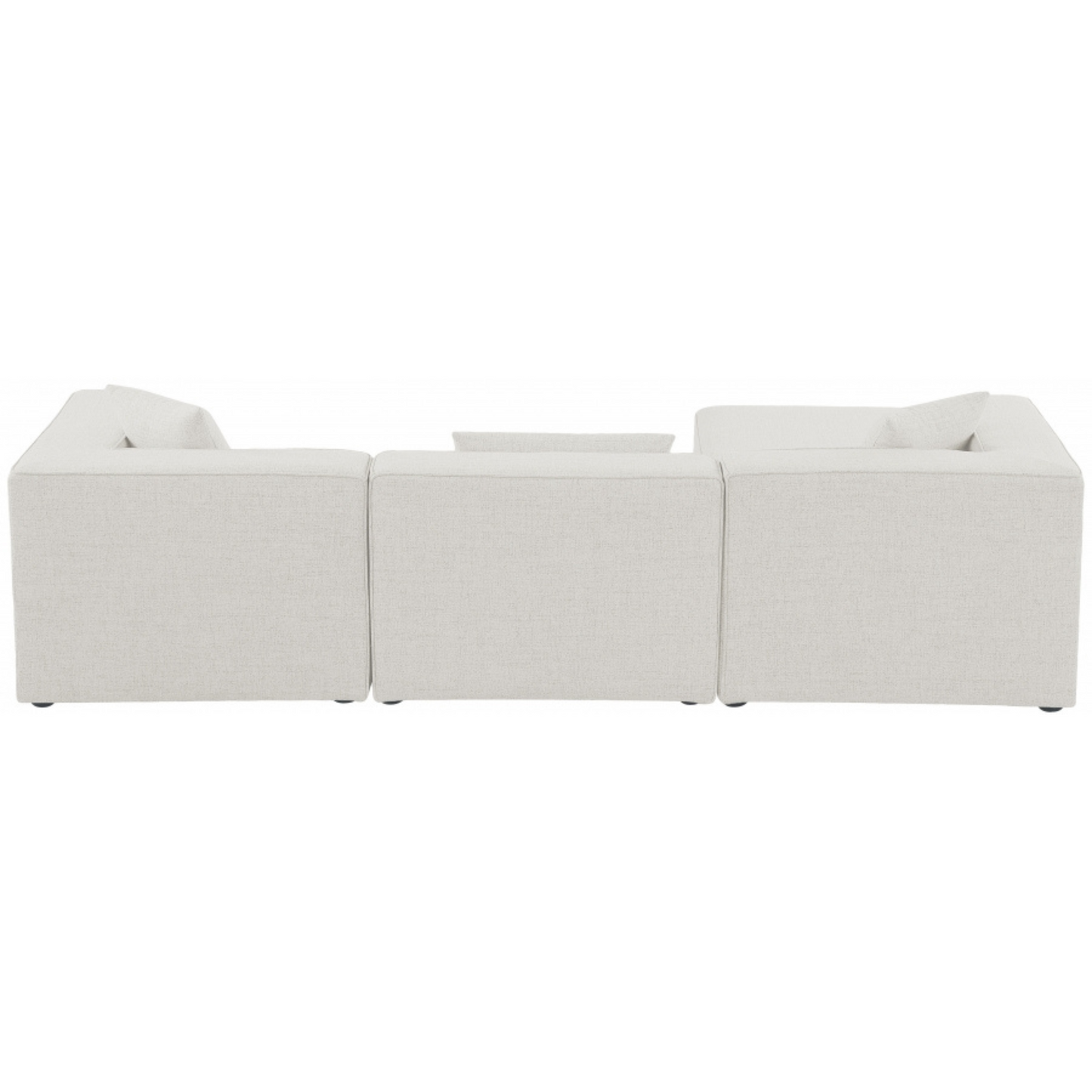 Aerith 4-Piece Linen Modular Sectional, Cream