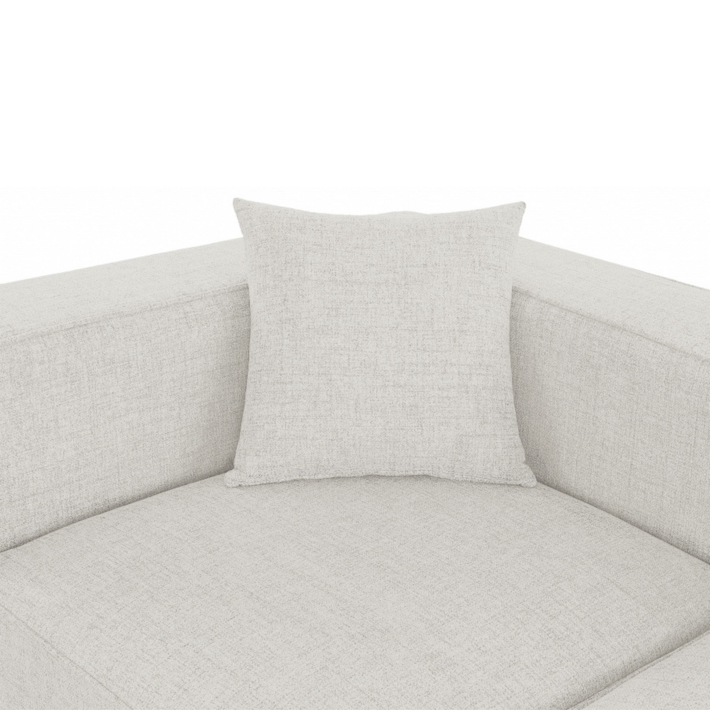 Aerith 4-Piece Linen Modular Sectional, Cream