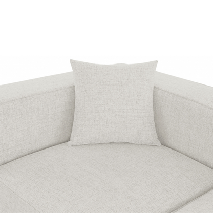 Aerith 4-Piece Linen Modular Sectional, Cream