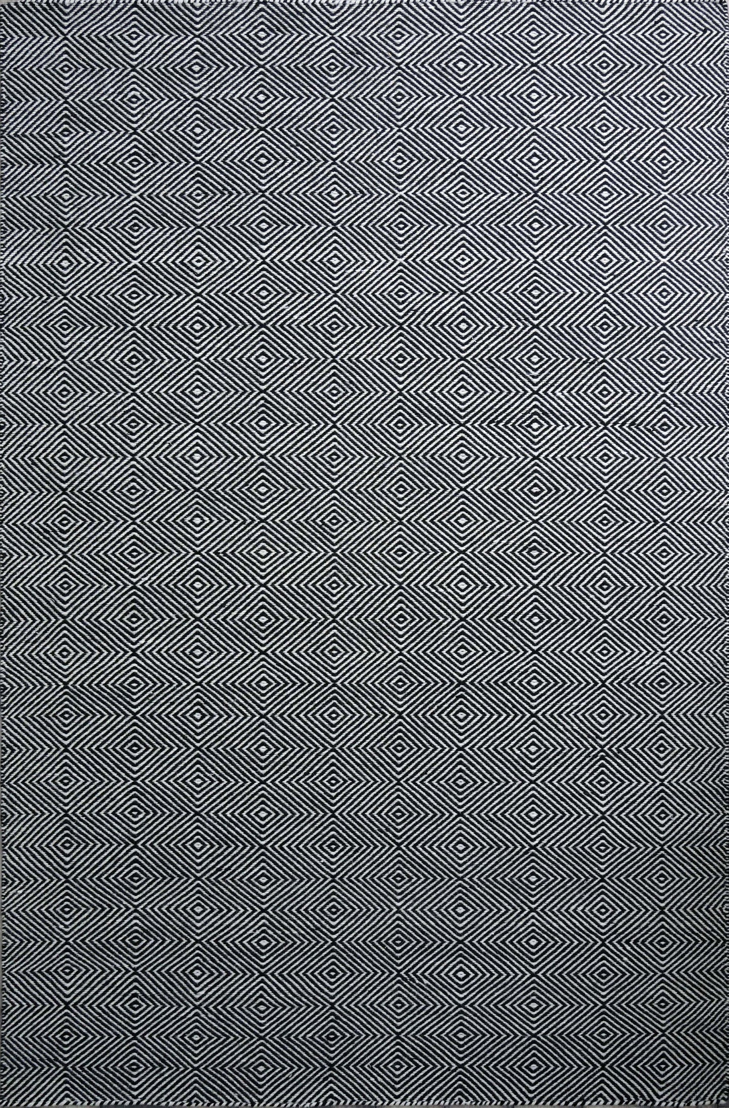 Finite Mosaics, Pinpoint Area Rug, Ivory & Black