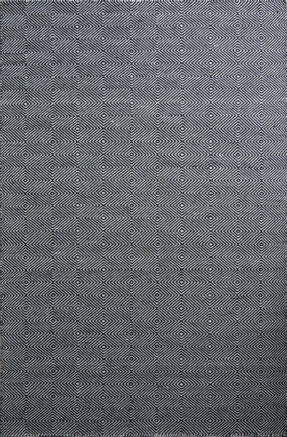 Finite Mosaics, Pinpoint Area Rug, Ivory & Black