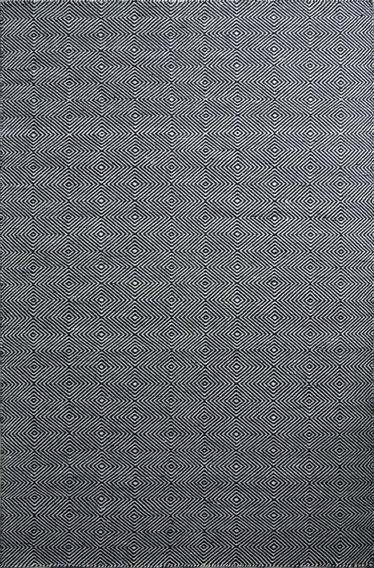 Finite Mosaics, Pinpoint Area Rug, Ivory & Black