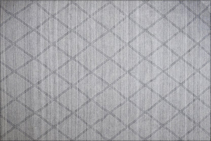 Finite Mosaics, Diamond Lattice Area Rug, Gray & Silver