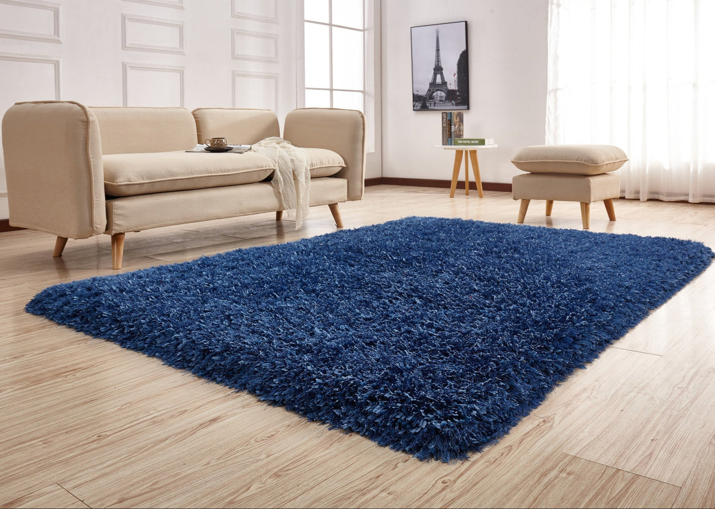 Modern Multi-textural Appx. 3" High Pile Crystal Shag Area Rug by Rug Factory Plus - Rug Factory Plus