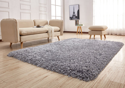 Modern Multi-textural Appx. 3" High Pile Crystal Shag Area Rug by Rug Factory Plus - Rug Factory Plus