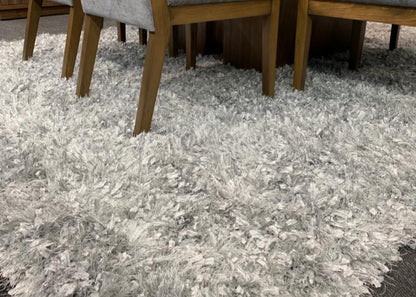 Modern Multi-textural Appx. 3" High Pile Crystal Shag Area Rug by Rug Factory Plus - Rug Factory Plus