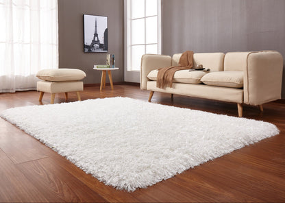 Modern Multi-textural Appx. 3" High Pile Crystal Shag Area Rug by Rug Factory Plus - Rug Factory Plus