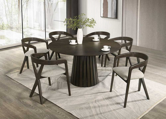 Clockwork Round Dining Table, Espresso