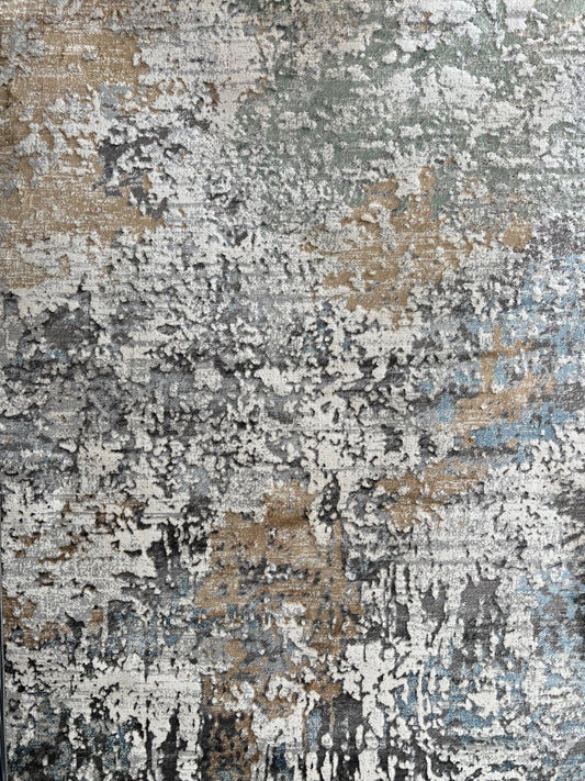 Devo Memories Area Rug, Platinum & Earth