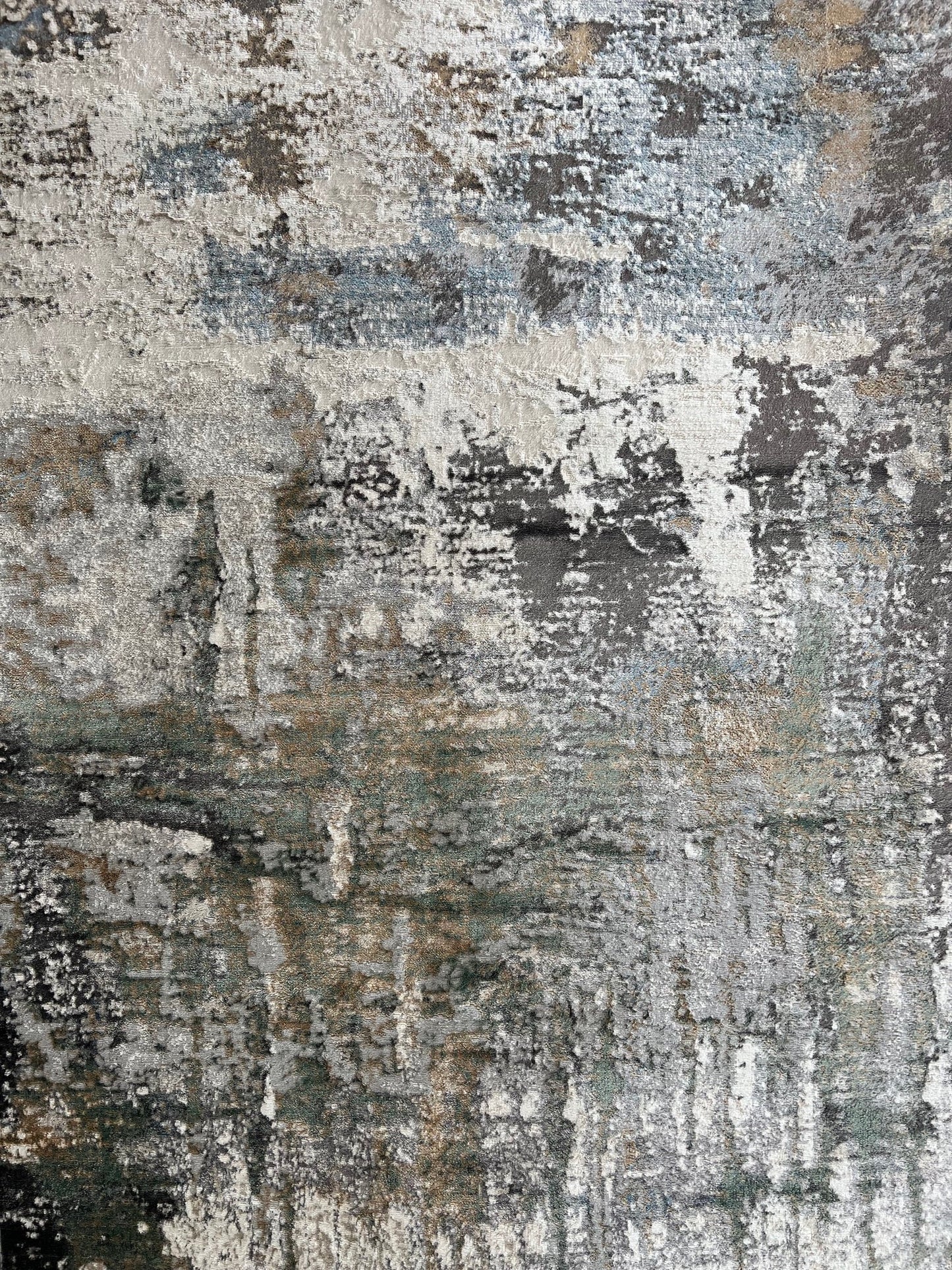 Devo Nature's Canvas Area Rug, Platinum & Earth