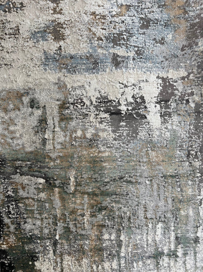 Devo Nature's Canvas Area Rug, Platinum & Earth