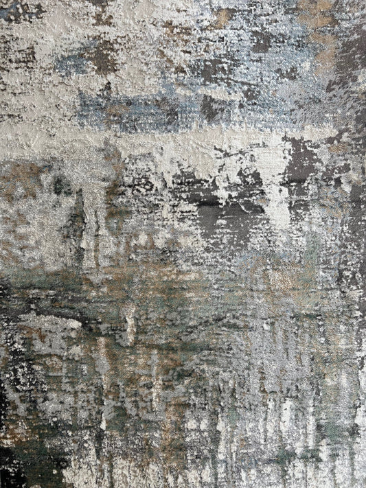 Devo Nature's Canvas Area Rug, Platinum & Earth