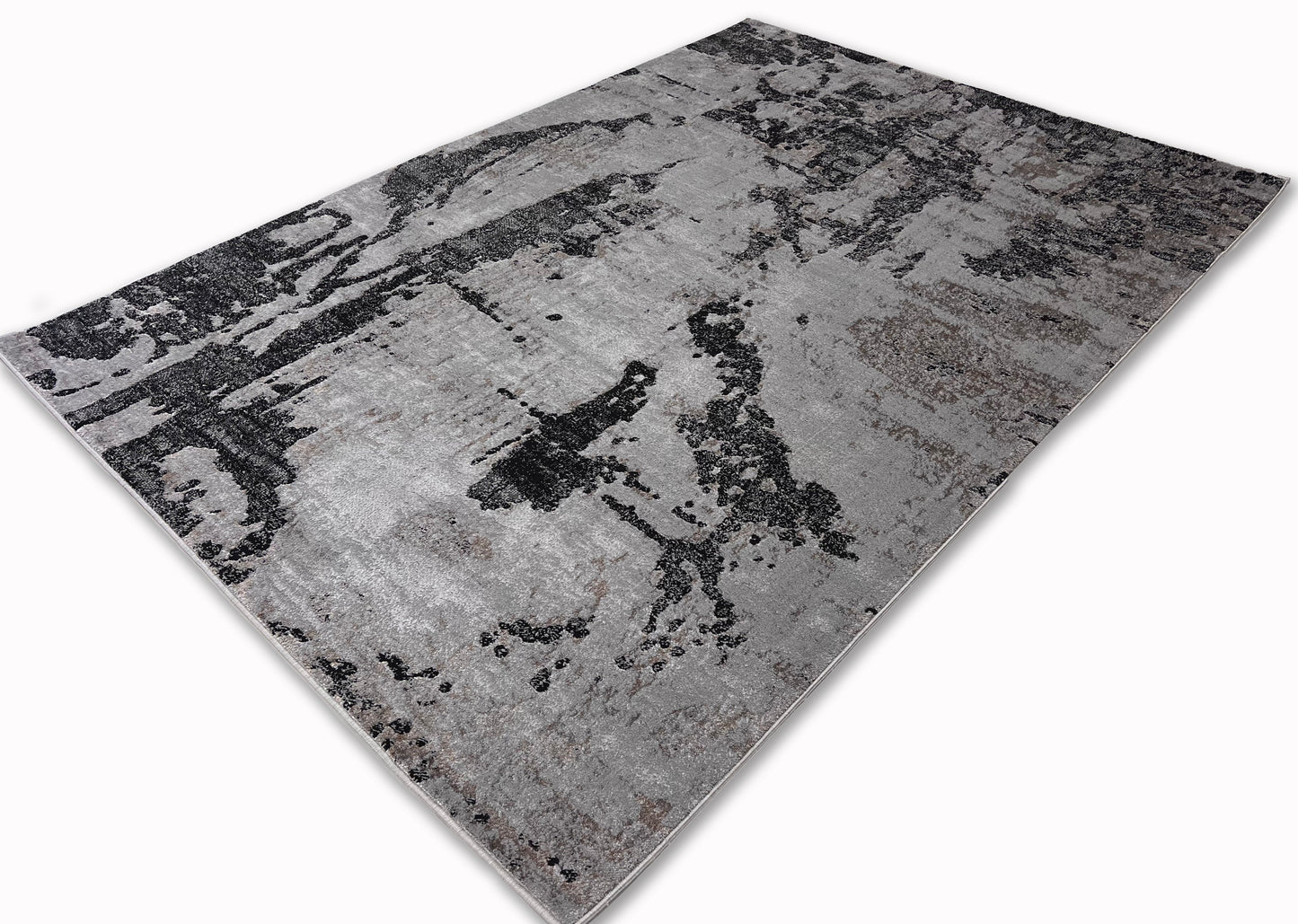 Devo Rematerialize Area Rug, Platinum & Gray