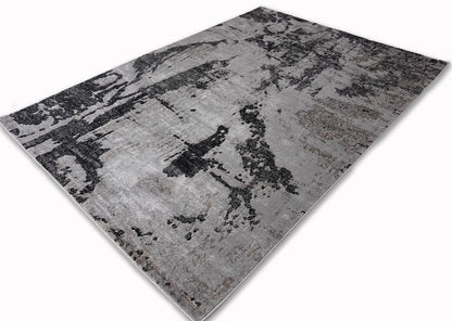 Devo Rematerialize Area Rug, Platinum & Gray