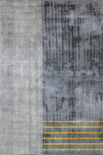 Finite Mosaics, Dual Structure Area Rug, Gray & Yellow