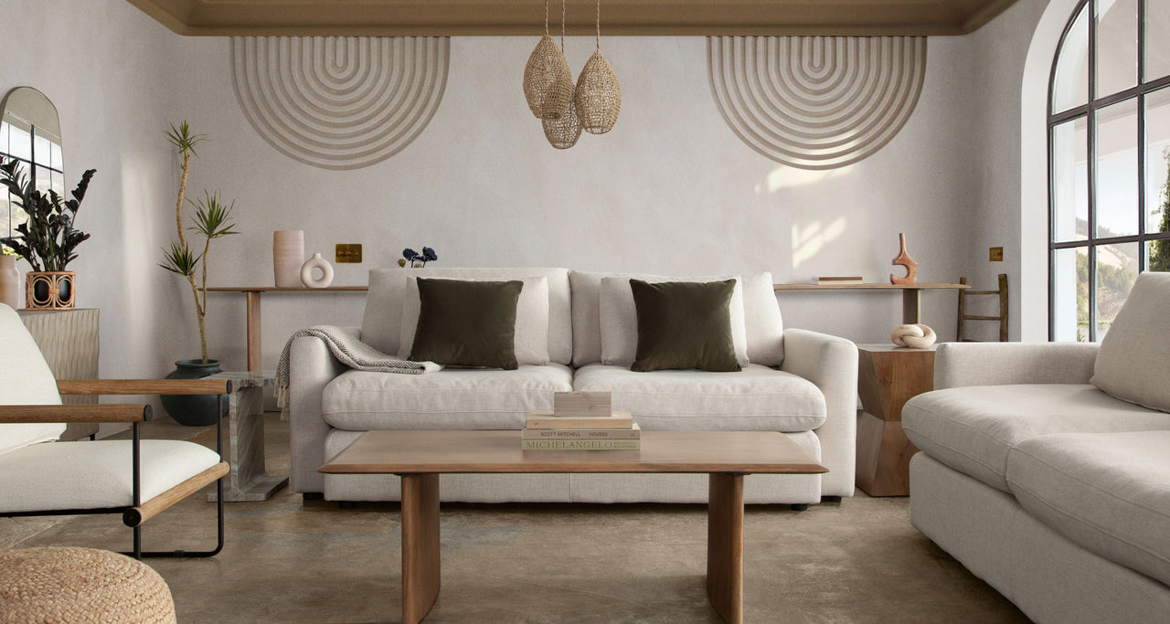 Eden Fabric Sofa, Cream