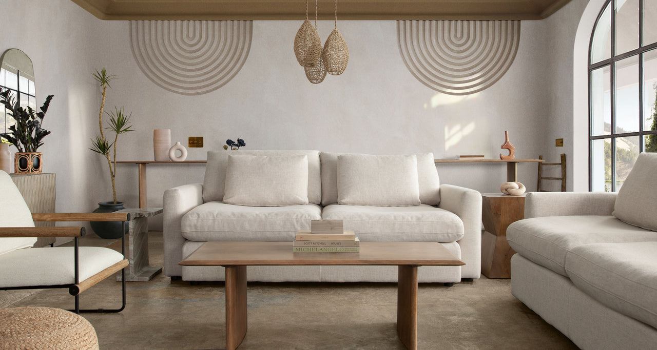 Eden Fabric Sofa, Cream