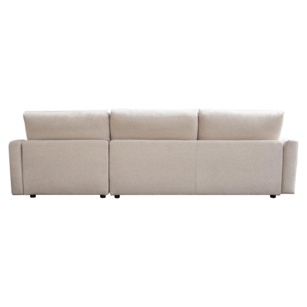 Eden 2 Piece Reversible Fabric Sectional, Cream