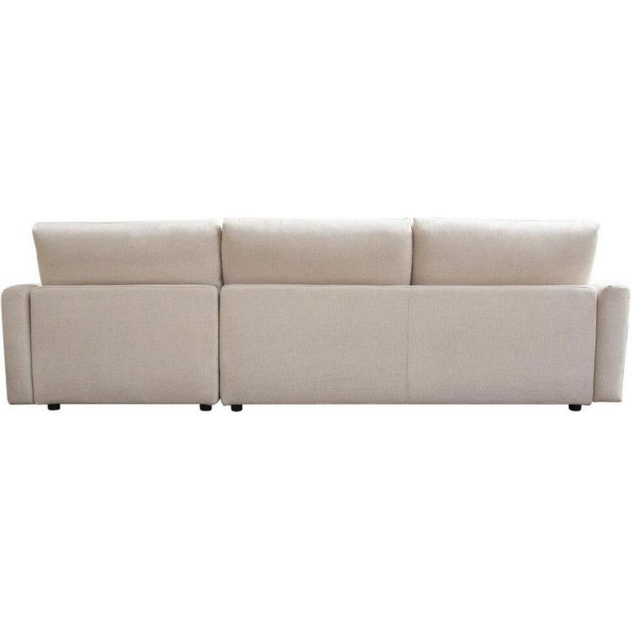 Eden 2 Piece Reversible Fabric Sectional, Cream