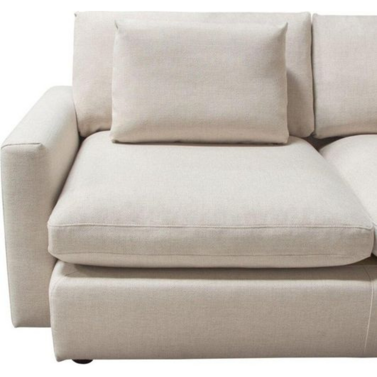 Eden 2 Piece Reversible Fabric Sectional, Cream
