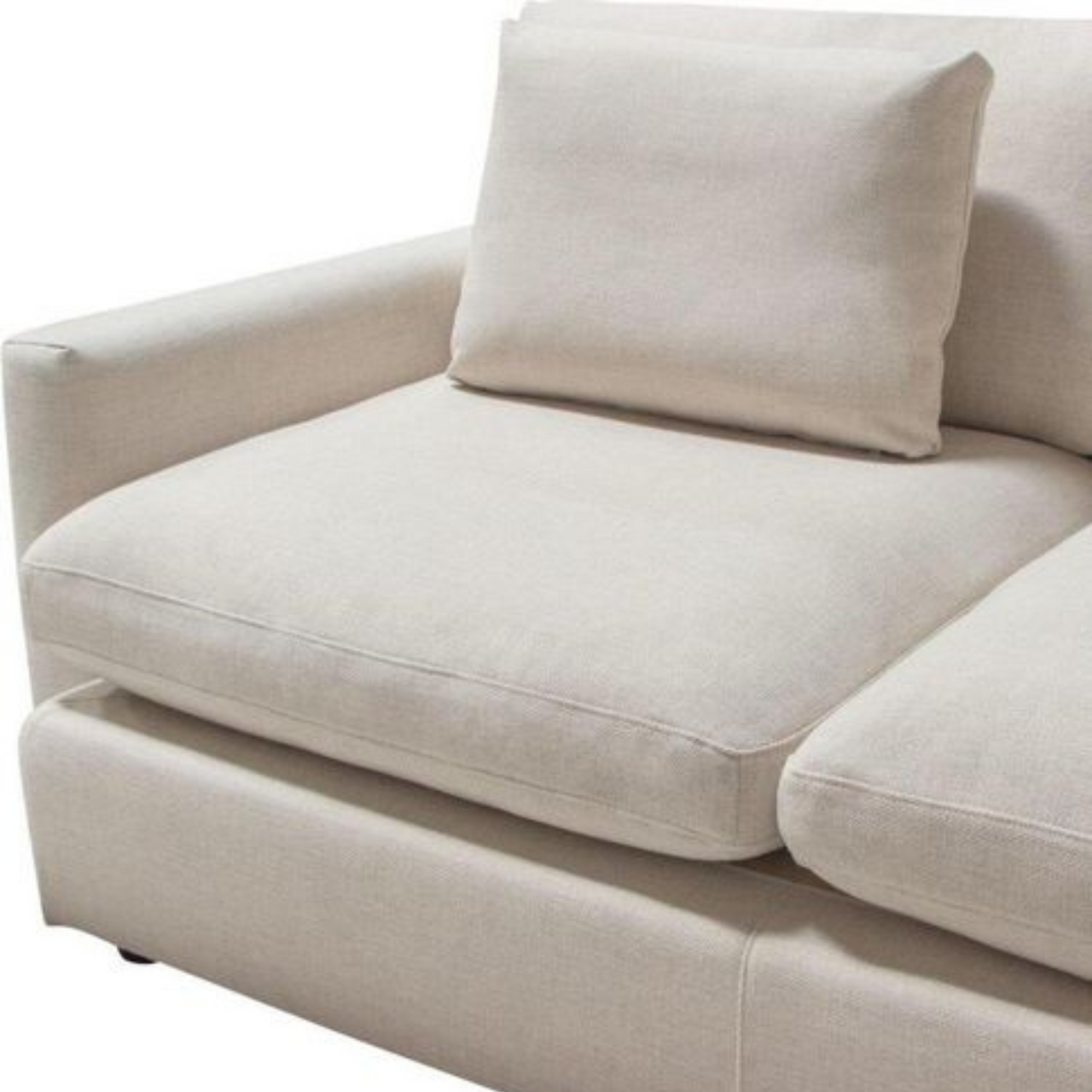 Eden 2 Piece Reversible Fabric Sectional, Cream