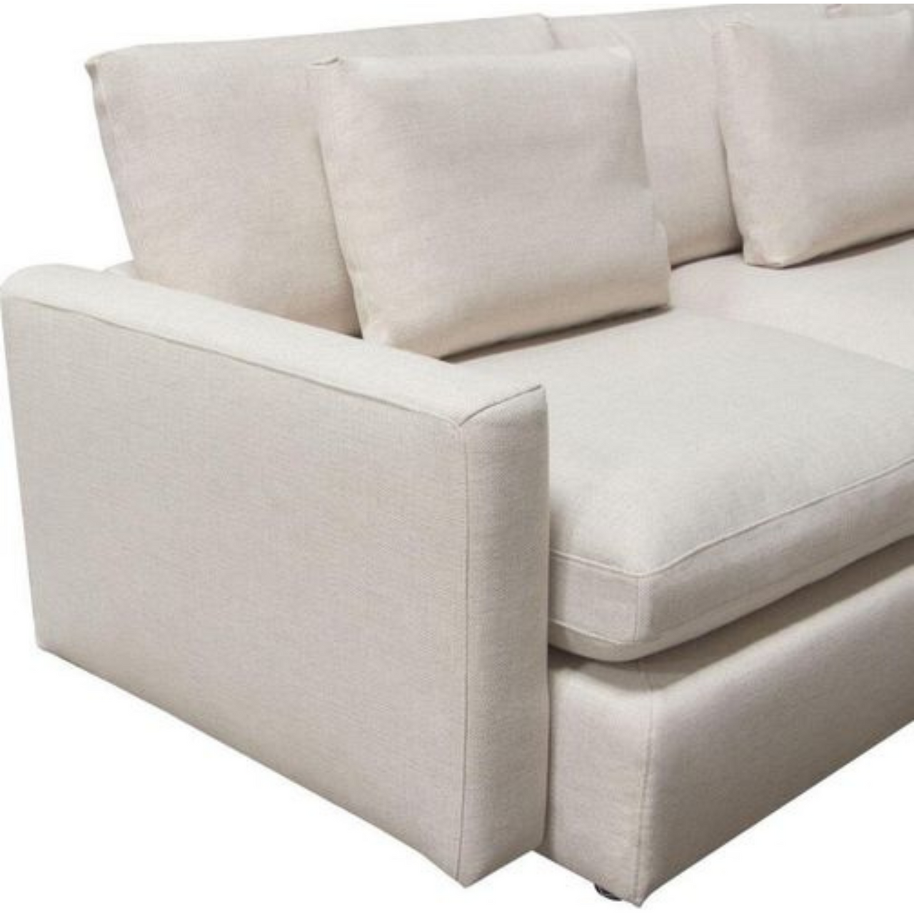 Eden 2 Piece Reversible Fabric Sectional, Cream