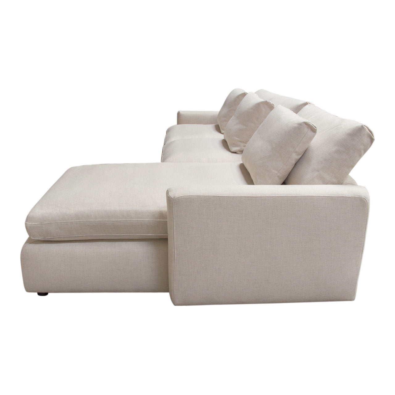 Eden 2 Piece Reversible Fabric Sectional, Cream